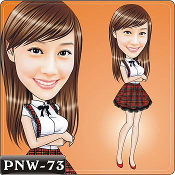 女生人像Q版漫畫PNW-73